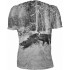Ловна тениска с диви прасета - бяла
