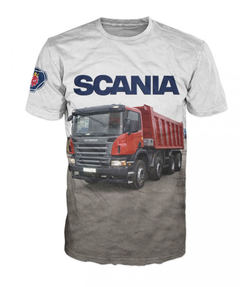 Mъжка тениска с камион SCANIA-самосвал