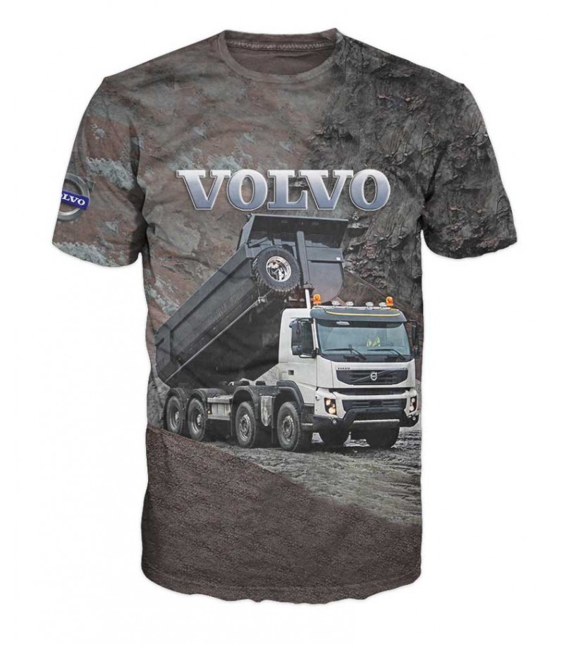 Mъжка тениска с камион Volvo-самосвал 2