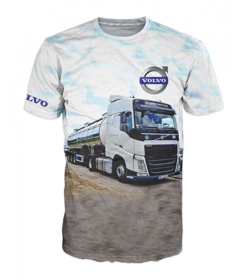 Mъжка тениска с камион Volvo-цистерна