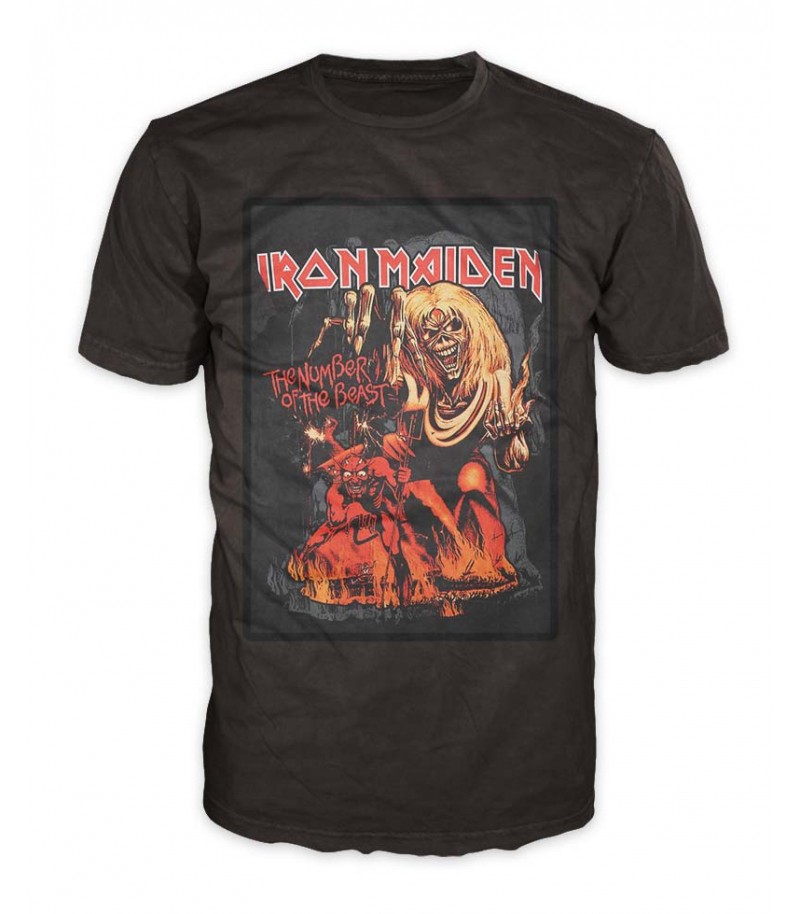 Mъжка тениска с Iron Maiden - The Number of the Beast